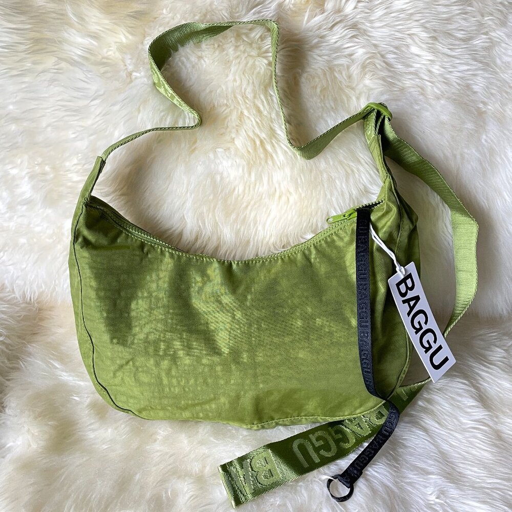 NWT Baggu Medium Crescent Bag - Green Juice - Picture 2 of 5